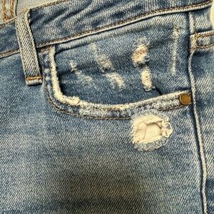 Just Black Women's Faded Blue Ripped Jeans